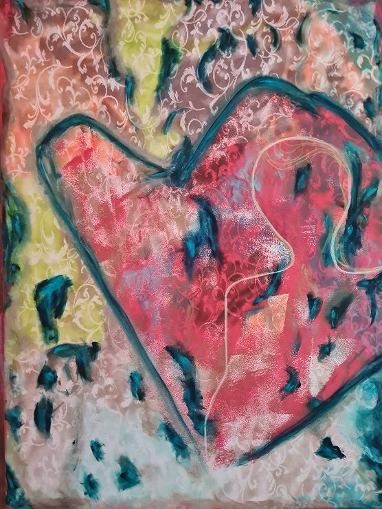 Wide Leg Pants Black/My Heart panel