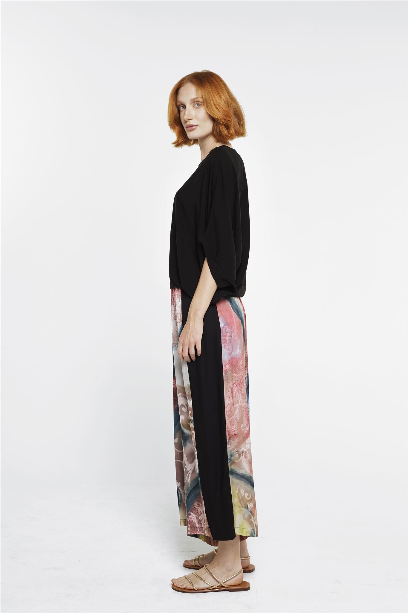 Wide Leg Pants - My Heart/Black