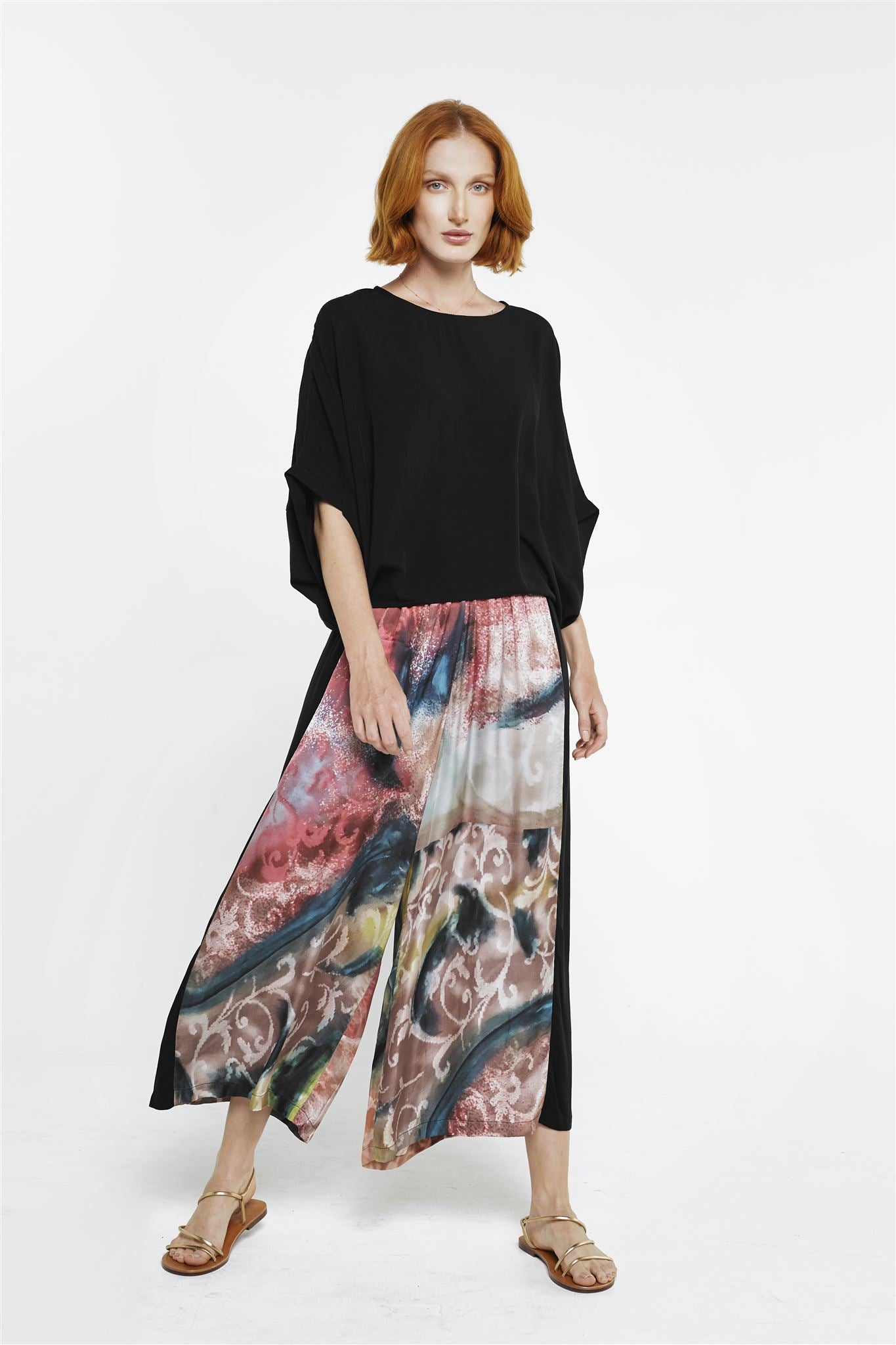 Wide Leg Pants - My Heart/Black