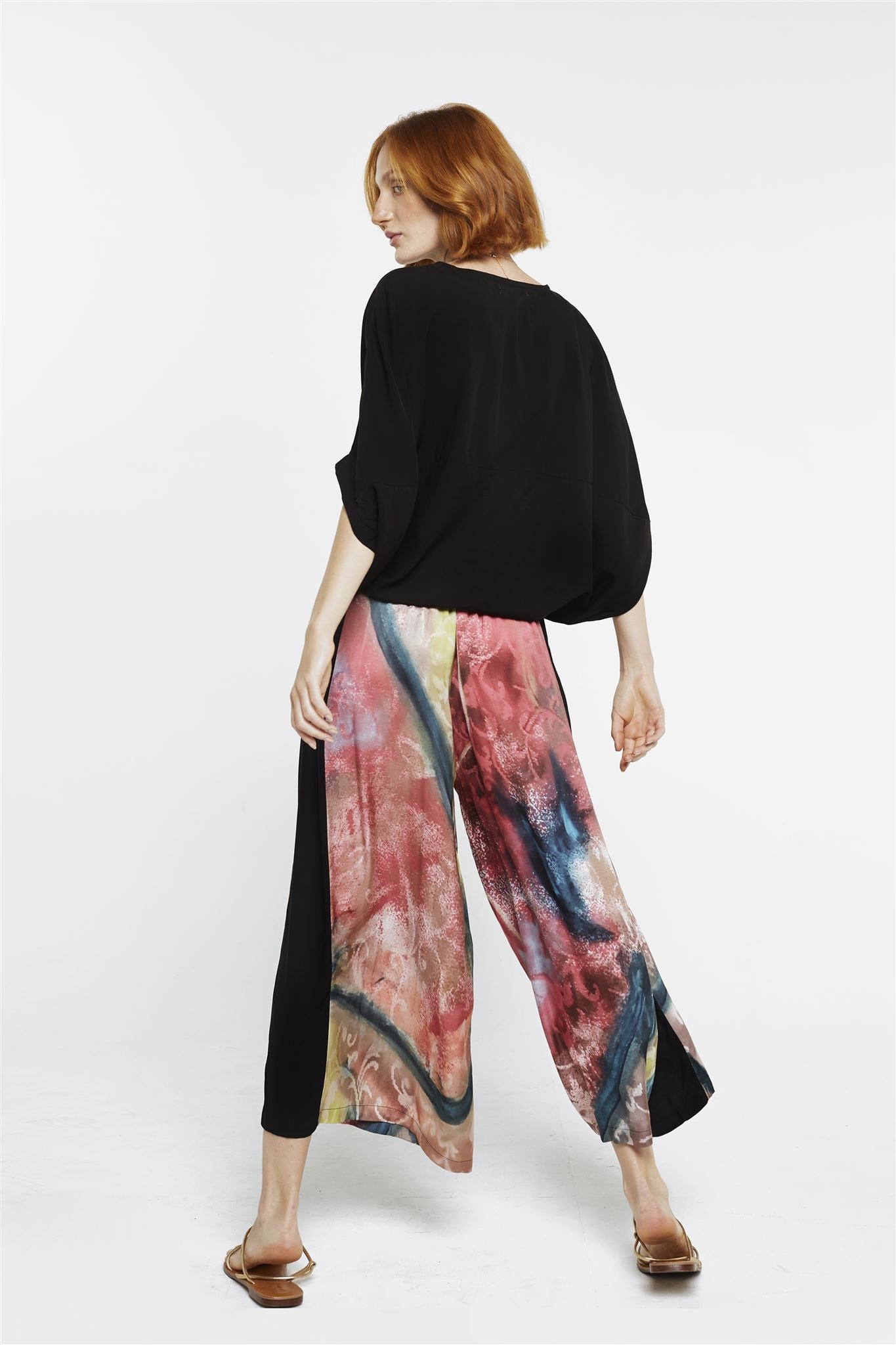 Wide Leg Pants - My Heart/Black