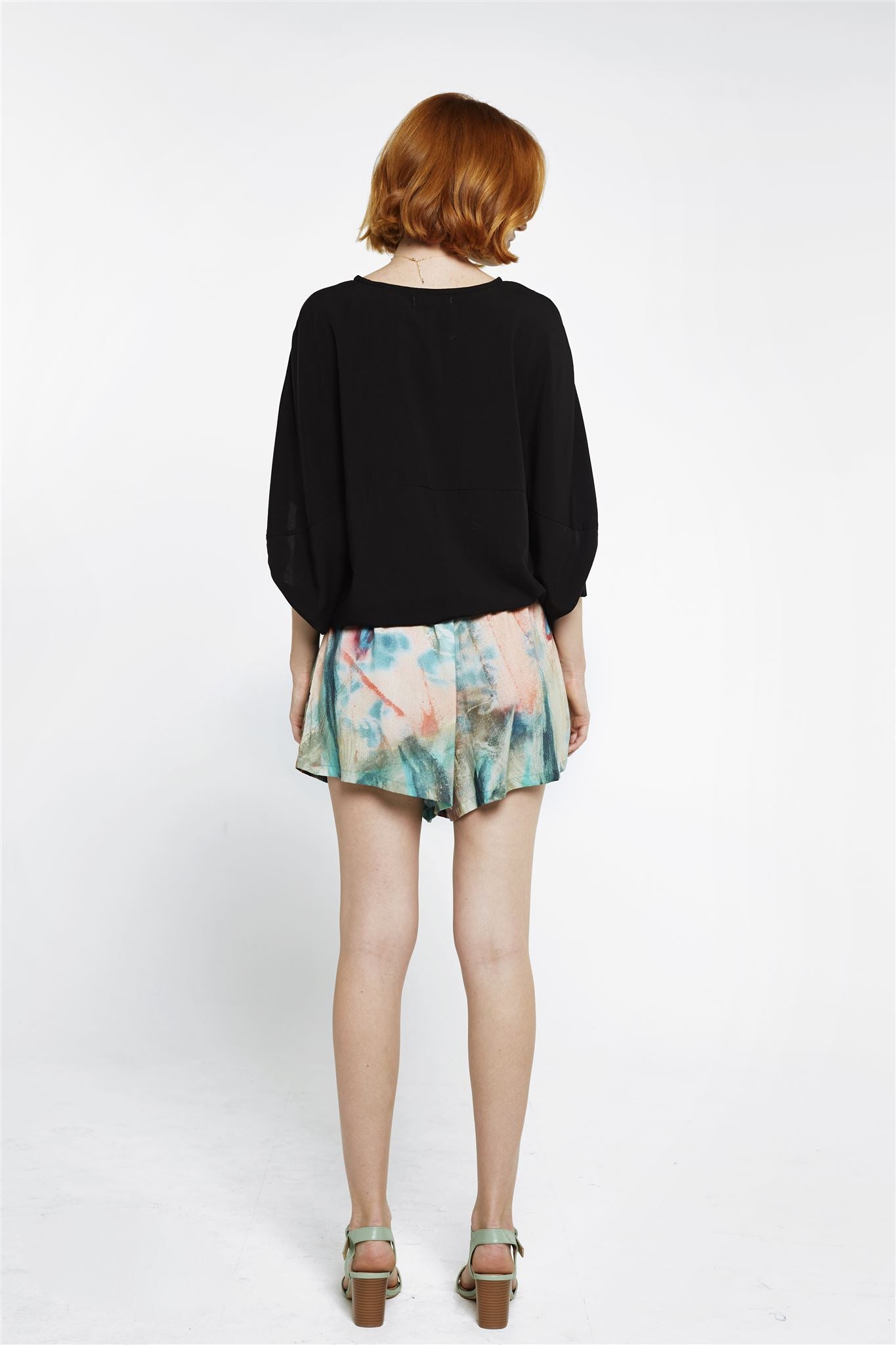 Wide Leg Shorts - Lotus Cotton TencelWide Leg Shorts - Lotus Cotton Tencel