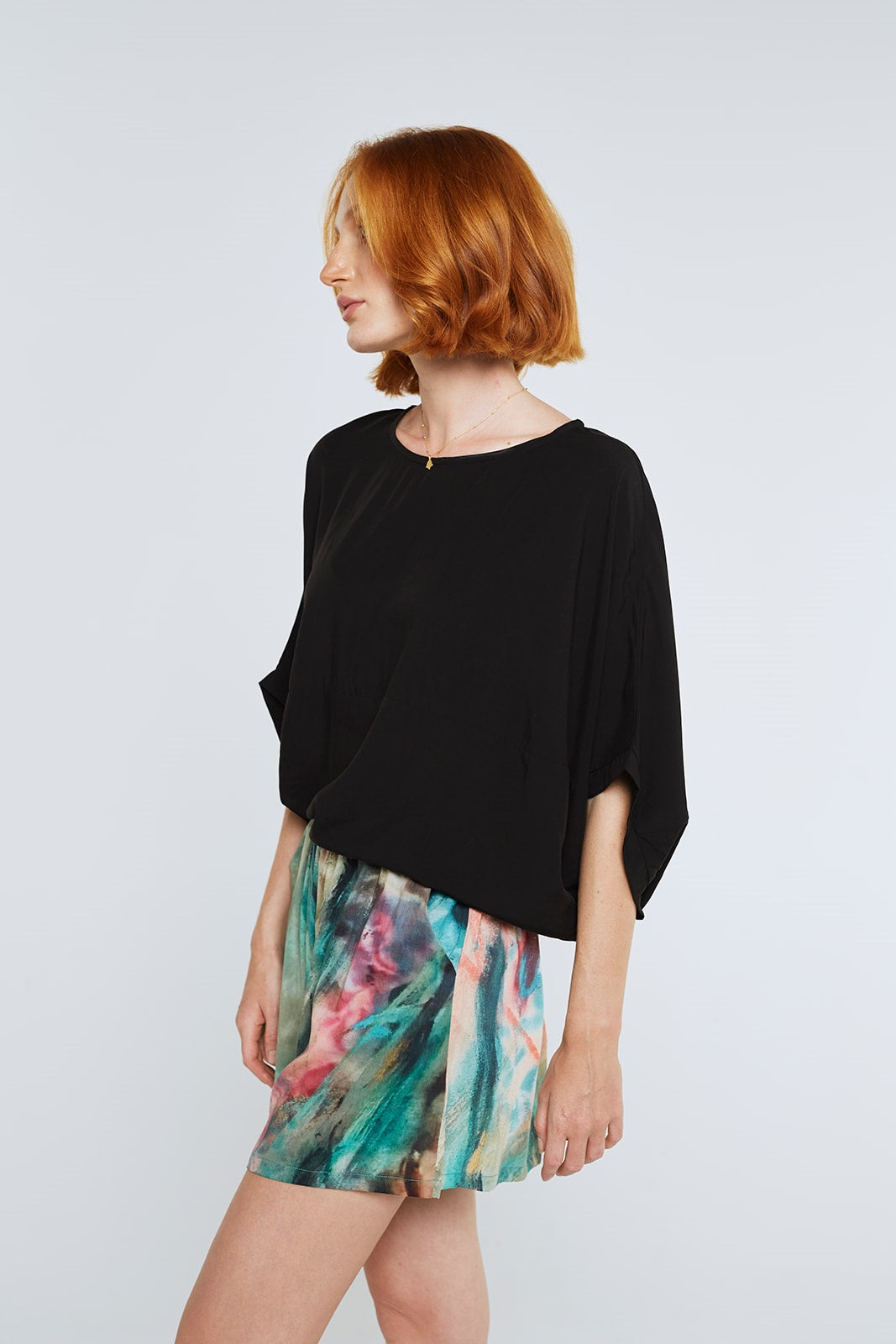 Wide Leg Shorts - Lotus Cotton TencelWide Leg Shorts - Lotus Cotton Tencel