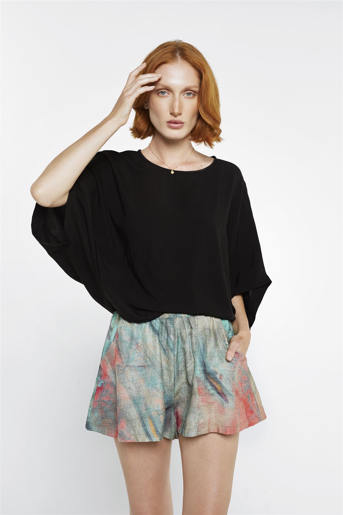 Wide Leg Short - Lotus Wild SilkWide Leg Short - Lotus Wild Silk