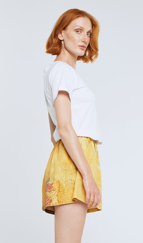 Wide Leg Shorts - Lotus Cotton Tencel