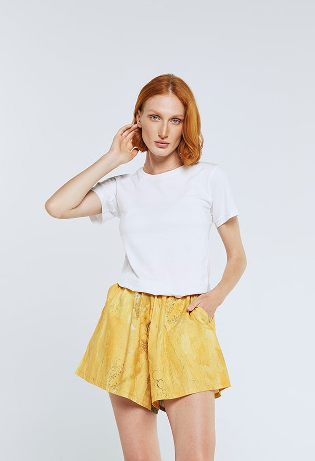 Wide Leg Shorts - Lotus Cotton Tencel