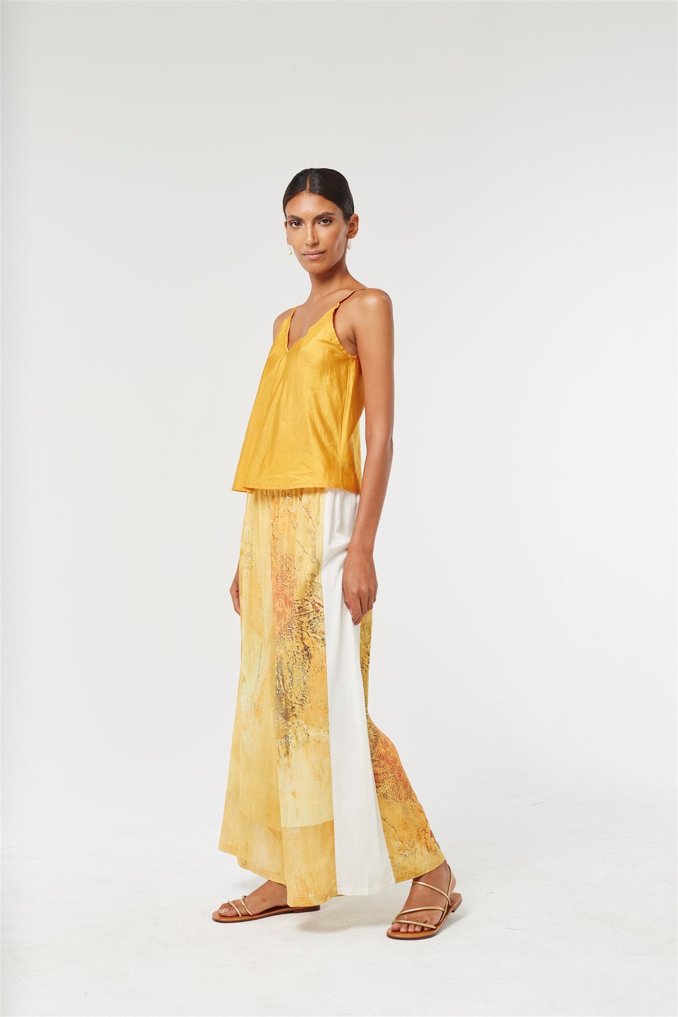 Linen Wide Leg Pants - Chantilly
