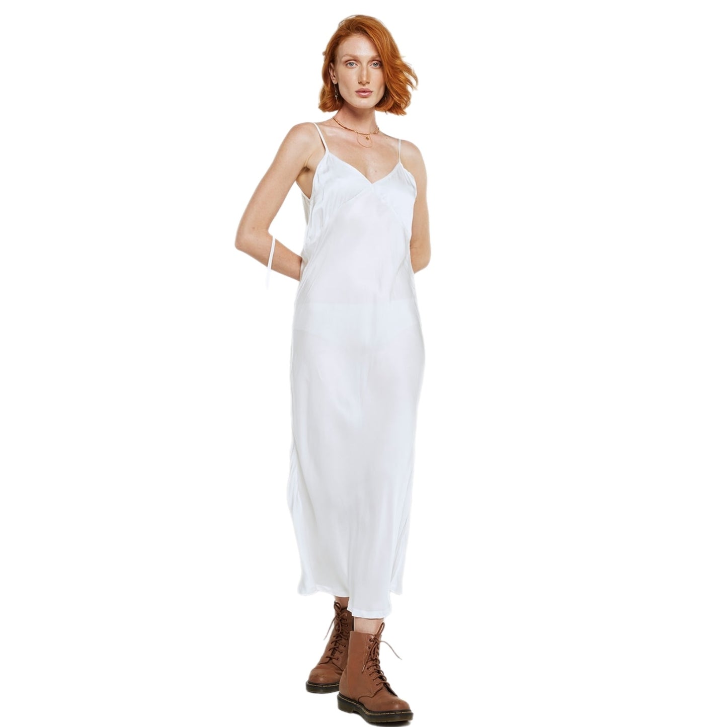 Maxi Slip Dress - White