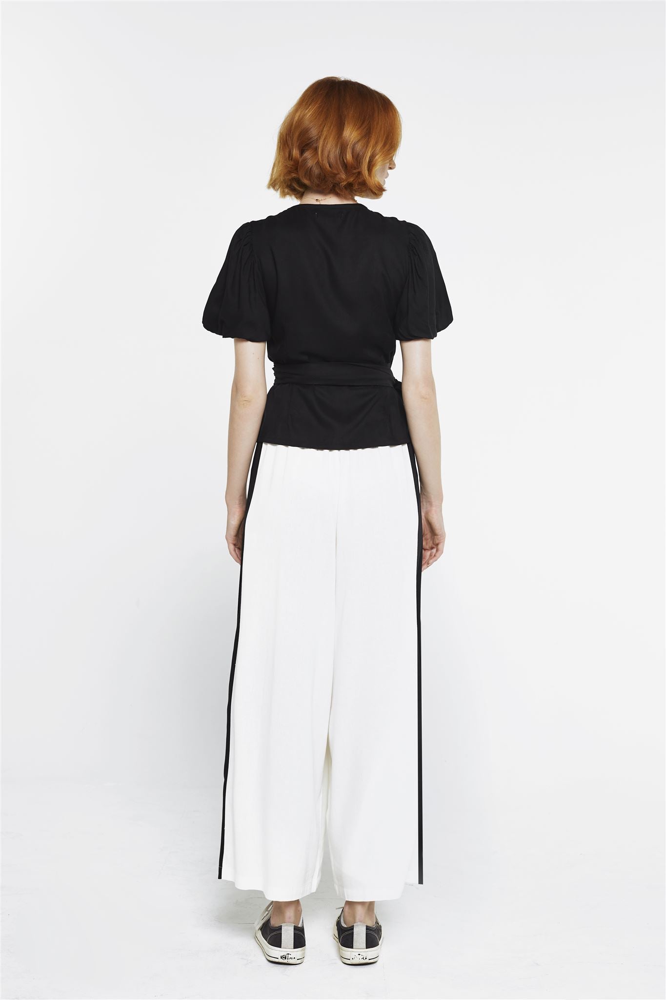 Wide Leg Pants - Classic Collection White/Black