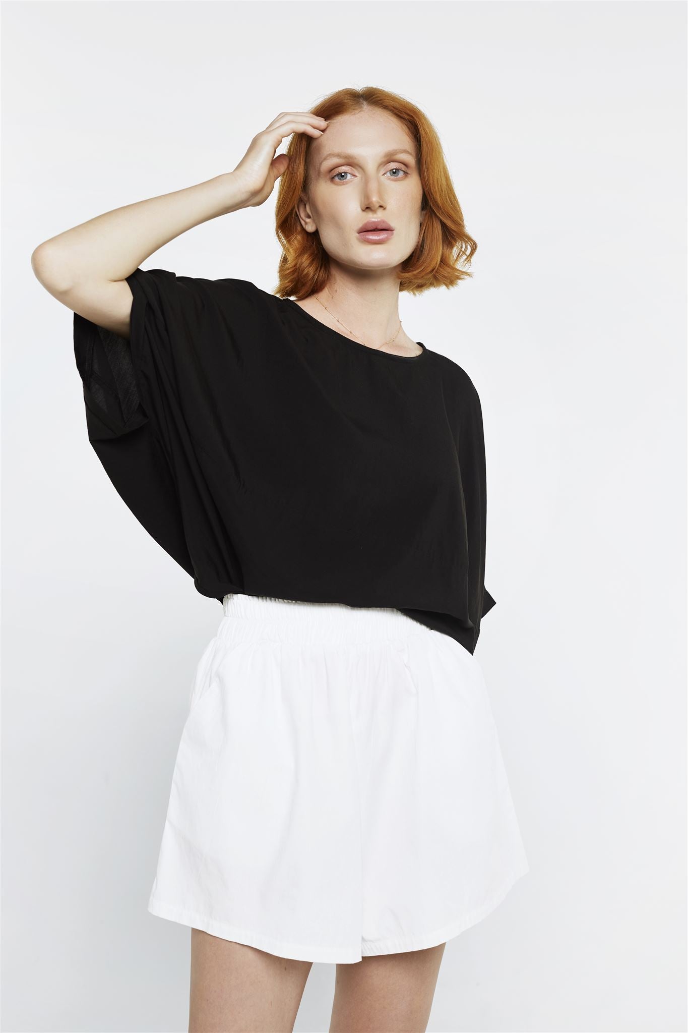 Wide Leg Shorts - Classic White