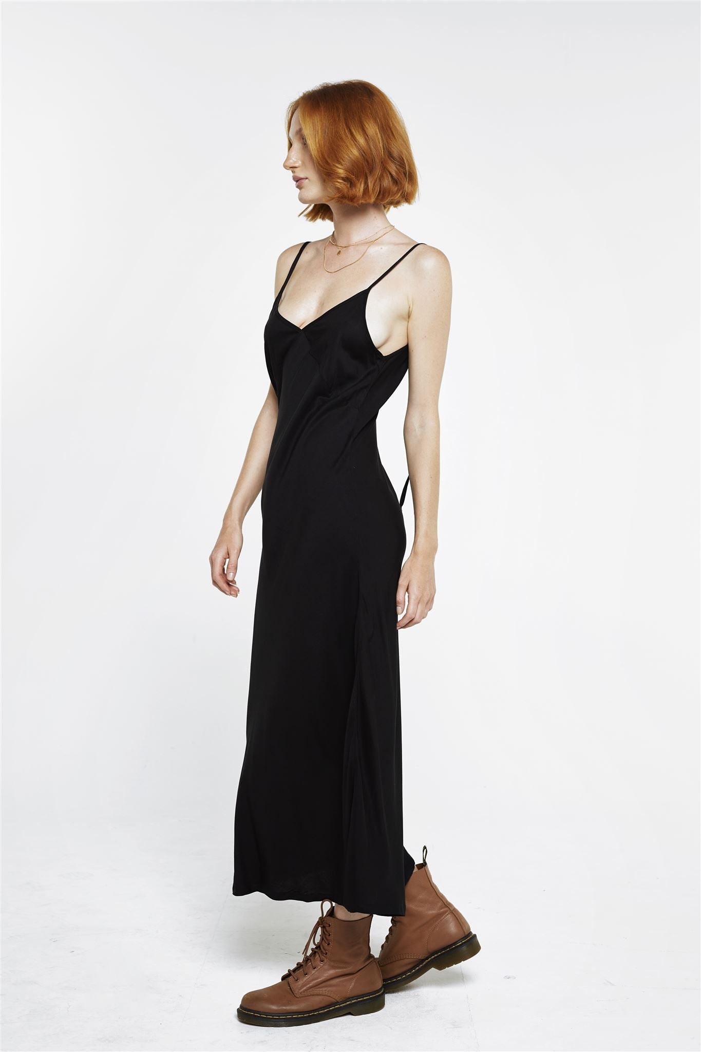 Maxi Slip Dress - Black