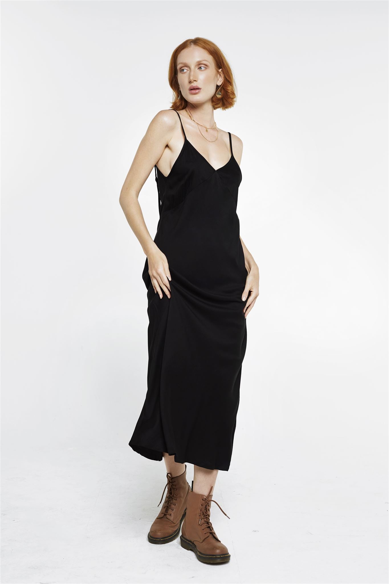 Maxi Slip Dress - Black